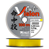 Леска Momoi Cast Vision 0,181 мм, 3,8 кг, 100 м, флуоресцентно-желтая (уп.5 шт)