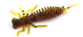 Силиконовая приманка FISHING STYLE LARVA 2,0"(52 мм) уп.12 шт.#125 Motor oil Green