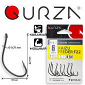 Крючки Gurza-KAIZU FEEDER F22 № 6 (8шт/уп)