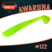 Силиконовая приманка FISHING STYLE AWARUNA 2"(52 мм) уп.16 шт.#122 Chartreuse хвост не красный