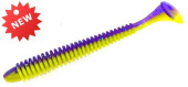 Силиконовая приманка FISHING STYLE SPRING TAIL 4"(102 мм) уп.6 шт.#041 Violet Melon
