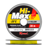 Леска Momoi Hi-Max F-Yellow 0,14 мм, 2,1 кг, 30 м, флуоресцентная (уп.10 шт)
