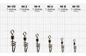 Застежка с вертлюжком Gurza-Rolling swivel / Screwed Snap BN № 1/0 (5шт/уп)
