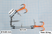 Стингеры Gurza-COMBI STINGER RIG DUO ST-36 № 3/0 ORuv (1шт/уп)