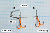 Стингеры Gurza-LOWER STINGER RIG ST-36 № 2/0 ORuv (1шт/уп)