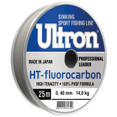 Леска Ultron Fluorocarbon 0,30 мм, 6 кг, 25 м, прозрачная