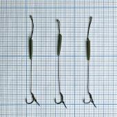 Поводок c крючком Gurza-METHOD Hair Rig AYA HOOK BAIT SPIKE №8 90mm/15LB 3шт.x5