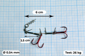 Стингеры Gurza-LOWER STINGER RIG ST-36 №2 Red (1шт/уп)