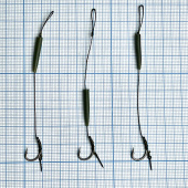 Поводок c крючком Gurza-METHOD Hair Rig TSUYOSHI HOOK BAIT SPIKE №8 90mm/15LB 3шт.x5
