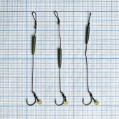 Поводок c крючком Gurza-METHOD Hair Rig AYA HOOK BAIT BAND №4 90mm/25LB 3шт.x5