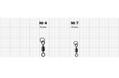 Застежка с вертлюжком Gurza-Long Rolling swivel/Solid Ring  № 4 (5шт/уп)