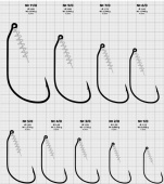 Крючки Gurza-Swim Bait Hook № 1/0 BN (7шт/уп) (с фиксаторной пружинкой)