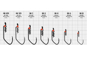 Крючки Gurza-WORM 401 LEHS №1 BN (4шт/уп) (Офсет,широкое ухо+Helix+Round Beads) VANADIUM