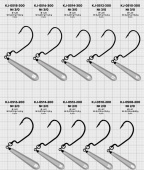Крючки Gurza-WORM 101 LE JR HOOK № 3/0+18g (3шт/уп)