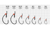 Крючки Gurza-WORM 310 LEHS № 1/0 BN (3шт/уп) (Офсет,широкое ухо+Helix+Round Beads ) VANADIUM