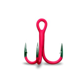 Крючки Gurza-Round treble hook ST-36 UV RED № 1/0 (3шт/уп)