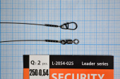  Поводок с застежкой Gurza-SECURITY STEEL 1X7 L 250/0,54mm (2шт/уп) (Test 36kg)