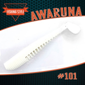Силиконовая приманка FISHING STYLE AWARUNA 1,3"(33 мм) уп.25 шт.#101 White хвост не красный