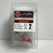 Стингеры Gurza-COMBI STINGER RIG DUO ST-36 № 2 Ruv (1шт/уп) L 12 Ø 0,54 test 26 kg 