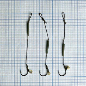 Поводок c крючком Gurza-METHOD Hair Rig AYA HOOK BAIT BAND №2 90mm/35LB 3шт.x5