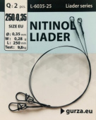 Поводок с застежкой Gurza-NITINOL LEADER FOR SPIN LURE 250 мм/0,30Ø 2 шт. х 10 (Test 9,8kg)